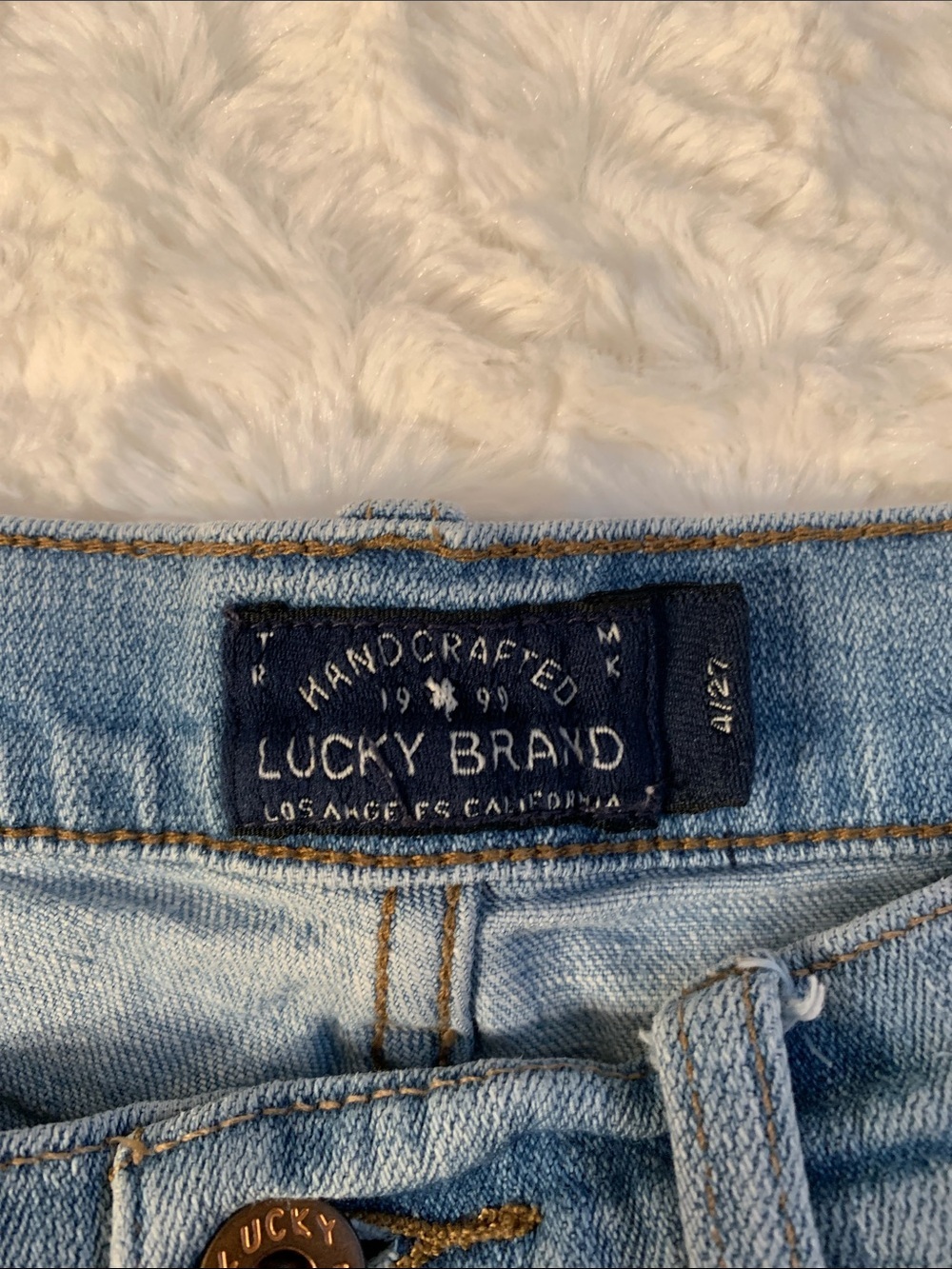 Lucky Brand Light Wash Distressed Denim Bermuda Shorts - Picture 2 of 9